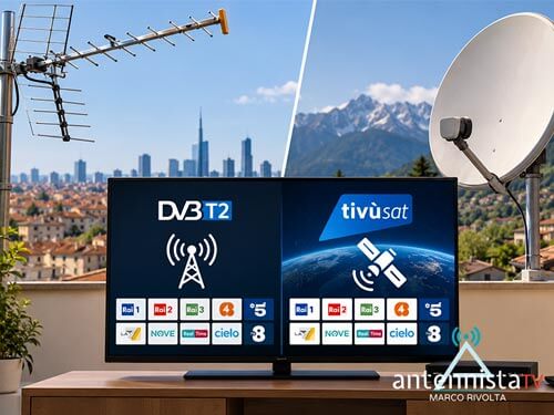 Digitale Terrestre o Tivùsat: Qual è la Scelta Giusta: differenza delle due antenne