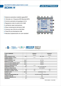 Lem Elettronica, Multiswitch-satellitare Legacy serie scx44