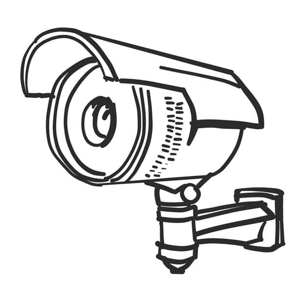 Videosorveglianza Condomini Milano - Telecamera disegnata